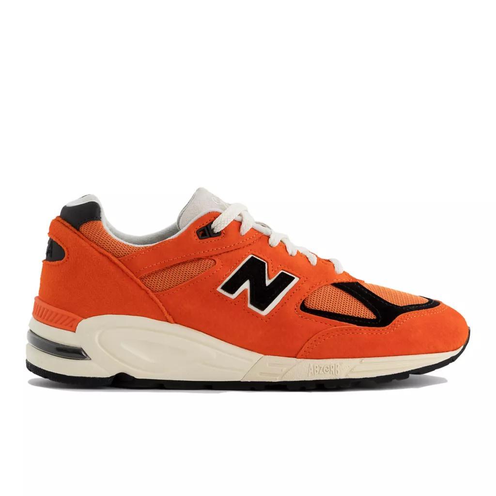 商品New Balance|男款 新百伦 美产 990v2 休闲鞋 美产 橙黑色,价格¥1431,第1张图片