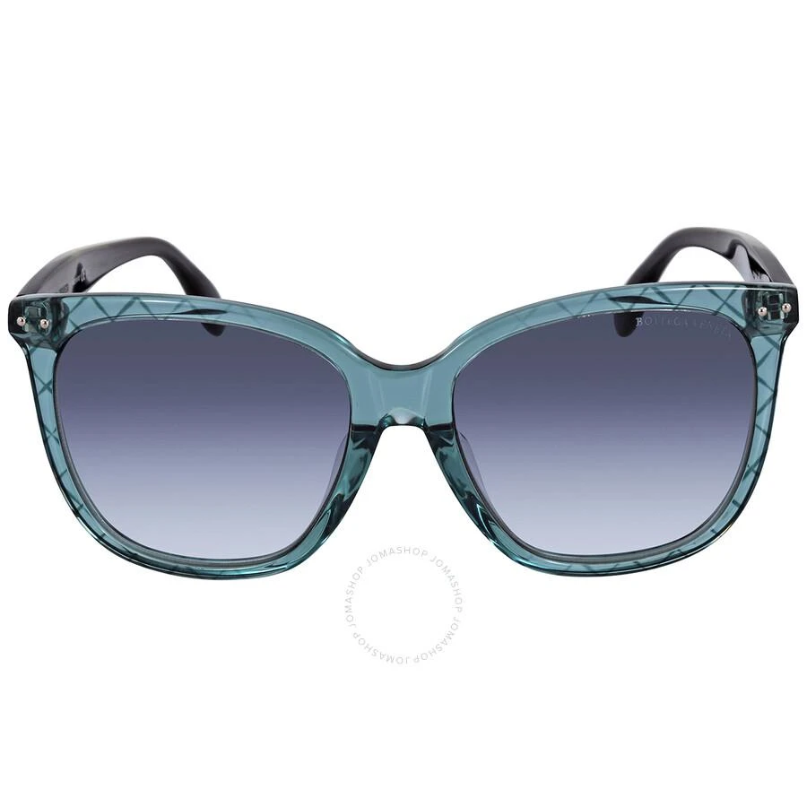 商品Bottega Veneta|Bottega Veneta Blue Gradient Square Ladies Sunglasses BV0252SA 004 55,价格¥833,第1张图片