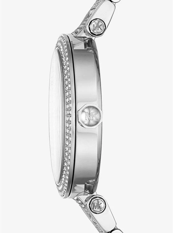 商品Michael Kors|Oversized Parker Pavé Silver-Tone Watch,价格¥1118,第2张图片详细描述