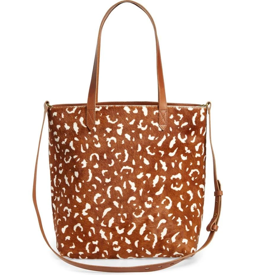 商品Madewell|The Medium Transport Tote: Printed Calf Hair Edition,价格¥313,第4张图片详细描述