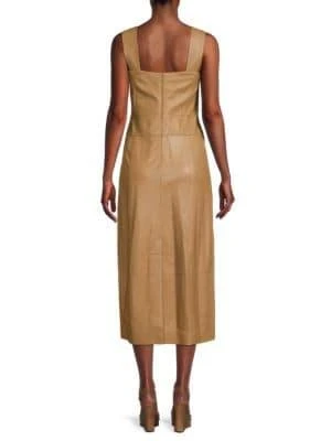 商品Vince|Leather Tank Midi Dress,价格¥3151,第2张图片详细描述