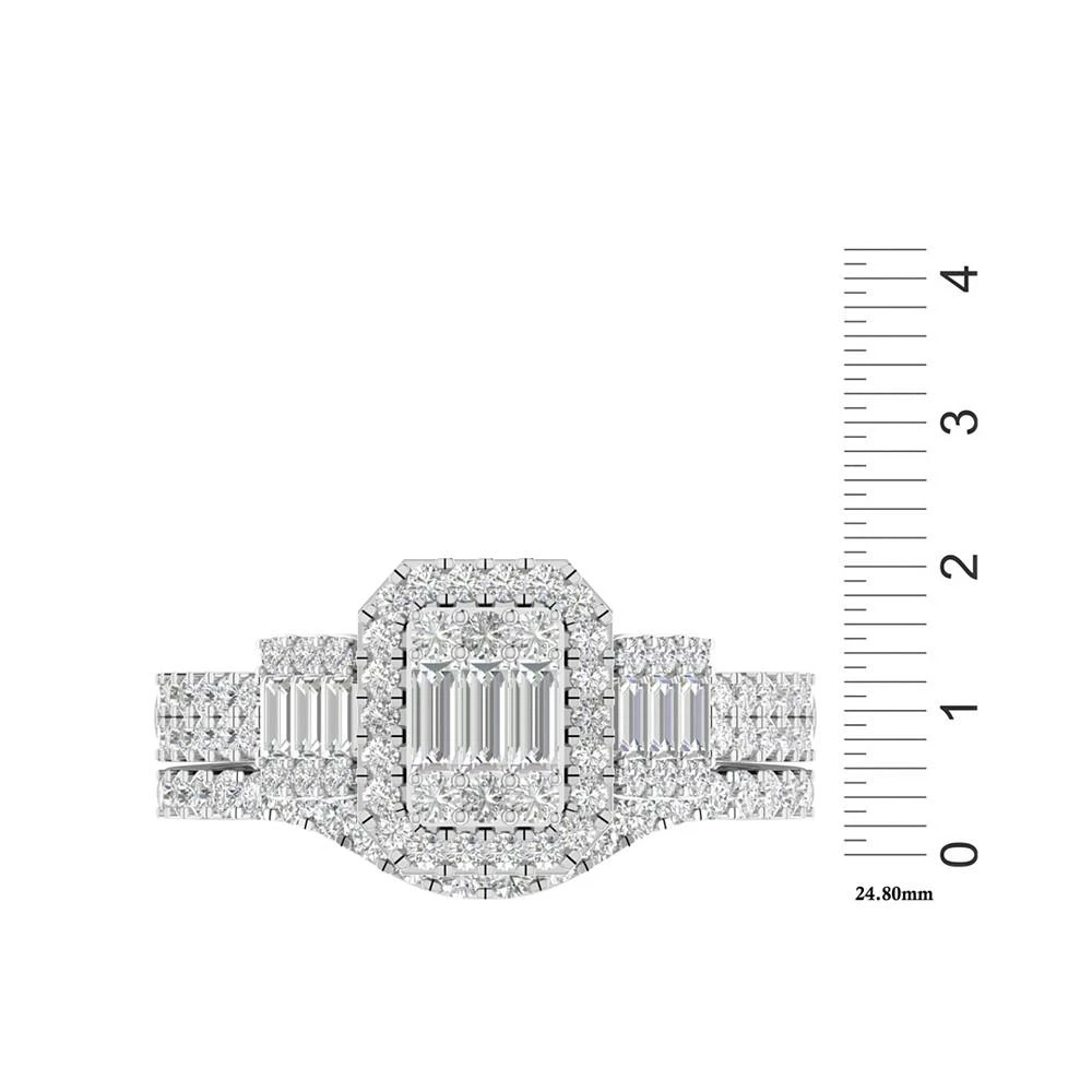 Diamond Baguette Halo Bridal Set (3/4 ct. t.w.) in 14k Rose Gold 商品