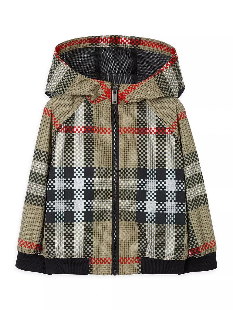 商品Burberry|Baby Boy's &amp; Little Boy's Check Print Windbreaker Jacket,价格¥2064,第1张图片