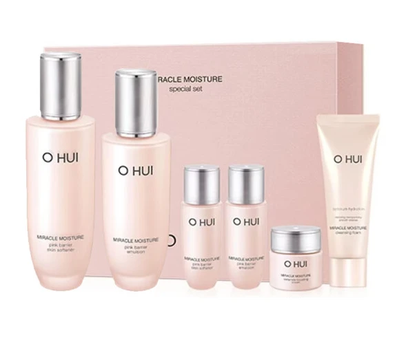 商品OHUI|OHUI 欧蕙 粉色奇迹保湿水乳2件套（水 150ml+ 乳 130ml+水 20ml+ 乳 20ml+洗面奶 40ml+面霜 7ml）,价格¥333,第1张图片