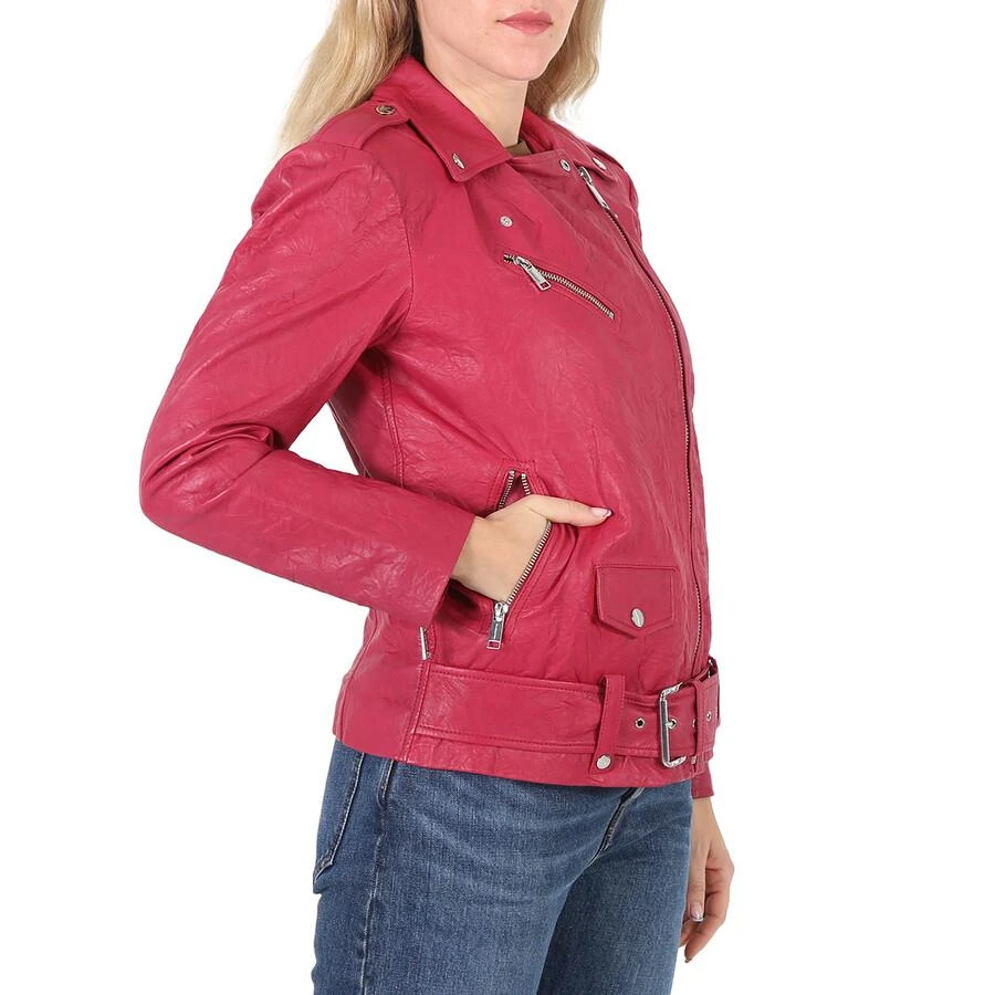 商品Michael Kors|Open Box - Michael Kors Ladies Crinkled Leather Moto Jacket,价格¥1951,第2张图片详细描述
