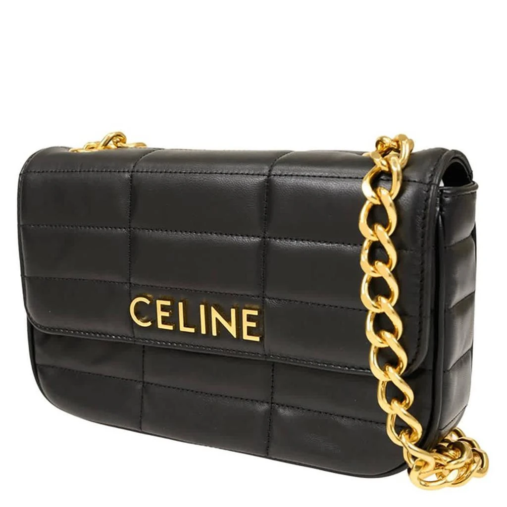 商品Celine|Celine Chain Shoulder Bag In Quilted Goatskin - Black,价格¥16261,第3张图片详细描述