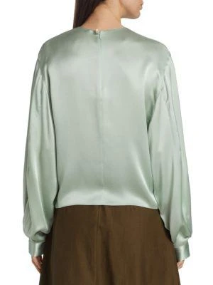 商品Vince|Bishop Sleeve Satin Blouse,价格¥1368,第2张图片详细描述