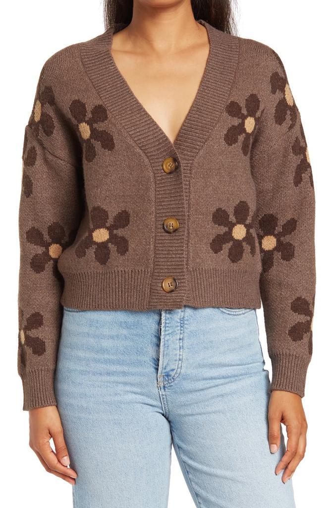 商品Tahari|Daisy Jacquard Crop Cardigan,价格¥185,第3张图片详细描述