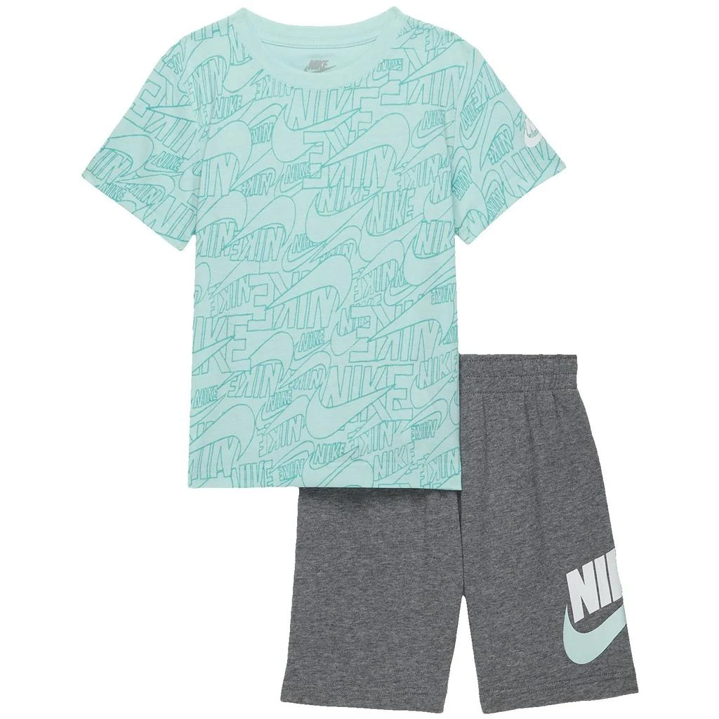 商品NIKE|Logo T-Shirt and Shorts Set (Toddler/Little Kids),价格¥190,第1张图片