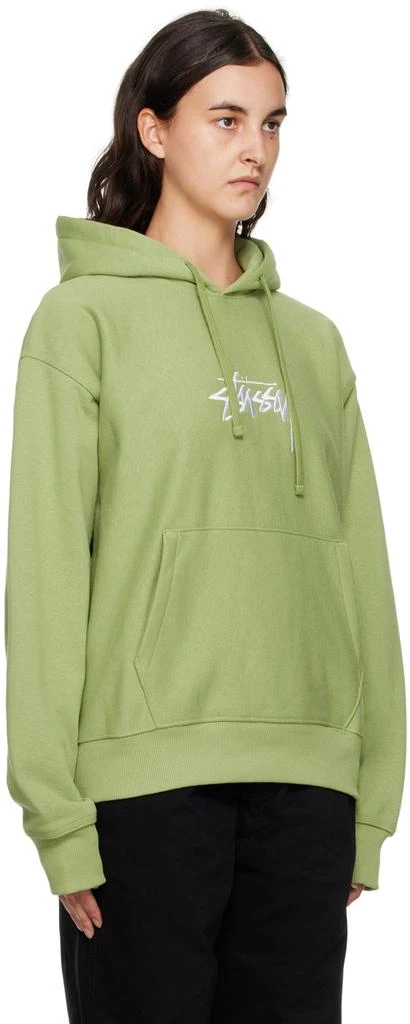 商品STUSSY|Green Embroidered Hoodie,价格¥875,第2张图片详细描述