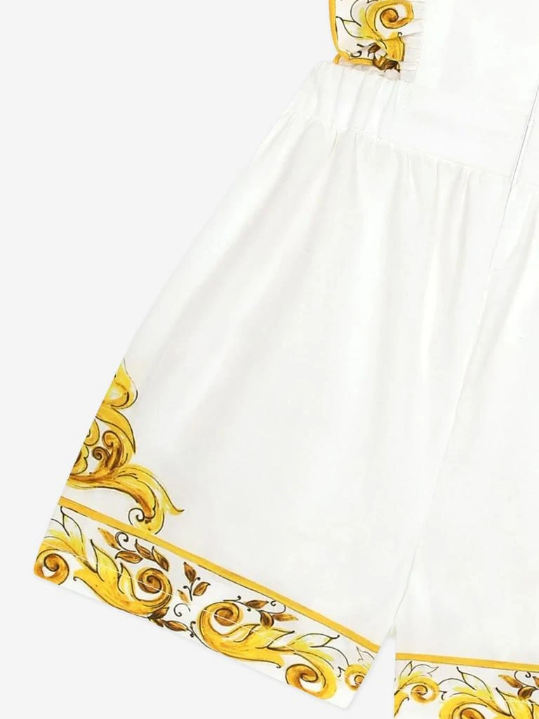 商品Dolce & Gabbana|Dolce & Gabbana Baby Girls Maiolica Romper in Yellow,价格¥3636,第4张图片详细描述