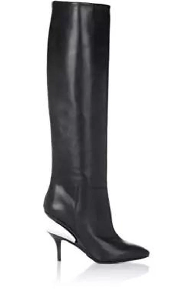 商品MAISON MARGIELA|Suspended-Heel Leather Knee Boots,价格¥4753,第1张图片