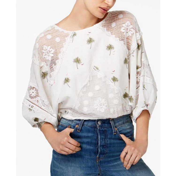 商品Free People|Carolina Embroidered Lace Top,价格¥749,第2张图片详细描述