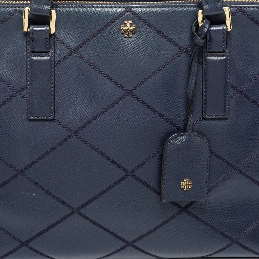 商品[二手商品] Tory Burch|Tory Burch Navy Blue Wild Stitch Quilted Leather Robinson Double Zip Tote,价格¥2405,第5张图片详细描述