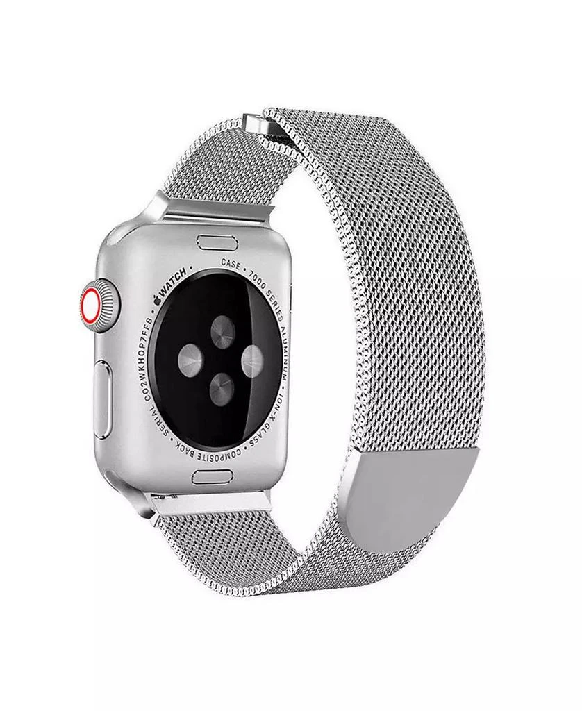 商品Posh Tech|Men's and Women's Apple Silver-Tone Stainless Steel Replacement Band,价格¥165,第2张图片详细描述