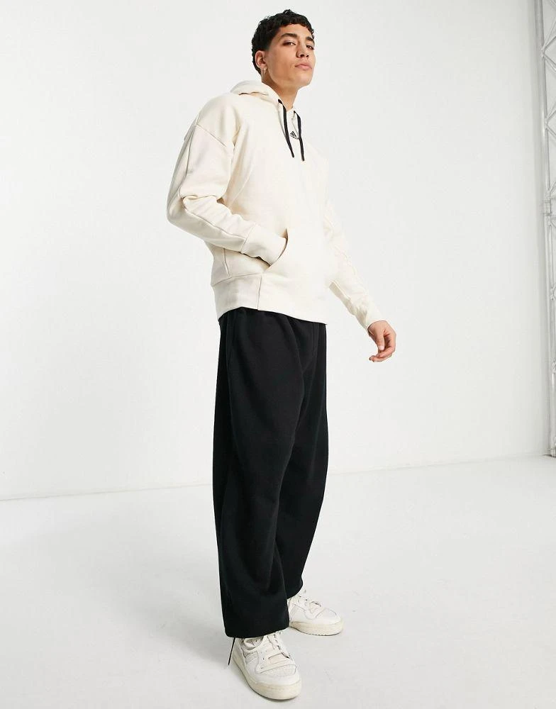 商品Adidas|adidas Sportswear Lounge embroidered logo hoodie in cream,价格¥321,第4张图片详细描述