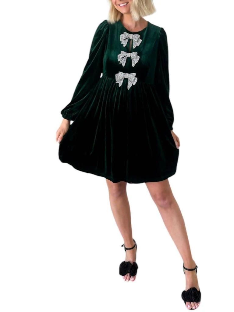 商品Sugarlips|Sugarlips - Razzle Dazzle Velvet Bow Dress,价格¥459,第2张图片详细描述