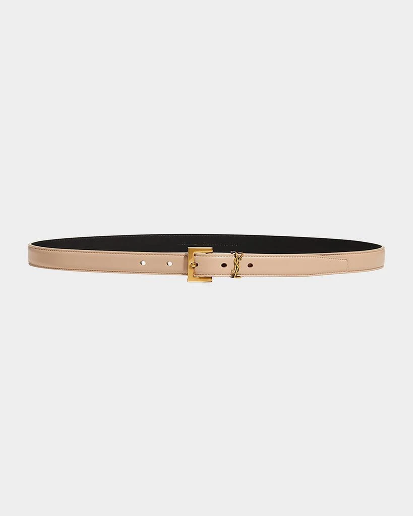 商品Yves Saint Laurent|YSL Monogram Leather Belt,价格¥3686,第1张图片