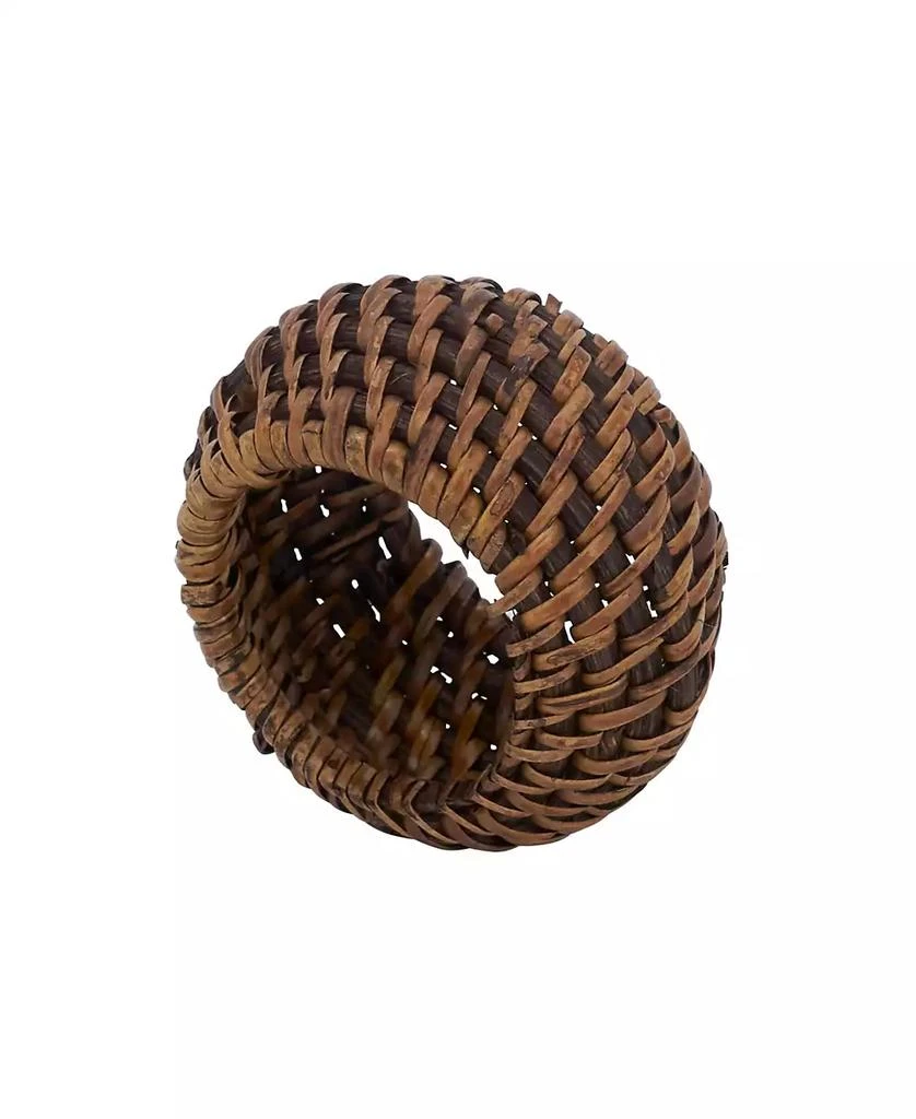 商品Saro Lifestyle|Rattan Napkin Rings with Woven Design, Set of 4, 2.4" x 2.4",价格¥169,第1张图片