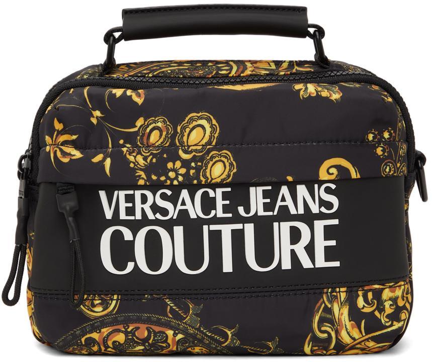 商品Versace|Black & Gold Logo Messenger Bag,价格¥1571,第4张图片详细描述