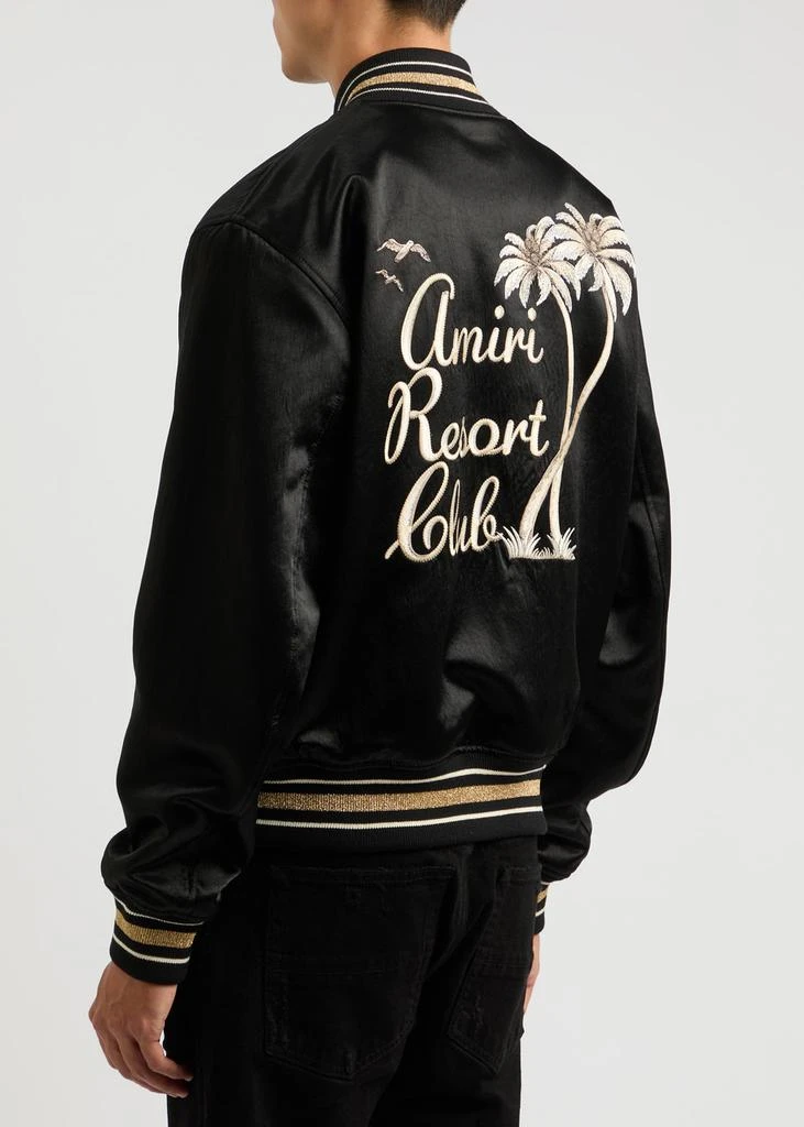 商品AMIRI|Resort Club embroidered satin bomber jacket,价格¥7888,第3张图片详细描述