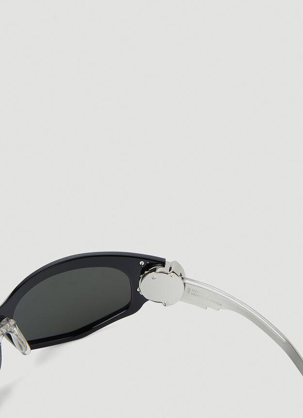 商品Moncler|Swipe 1 Oval Sunglasses in Black,价格¥2553,第6张图片详细描述