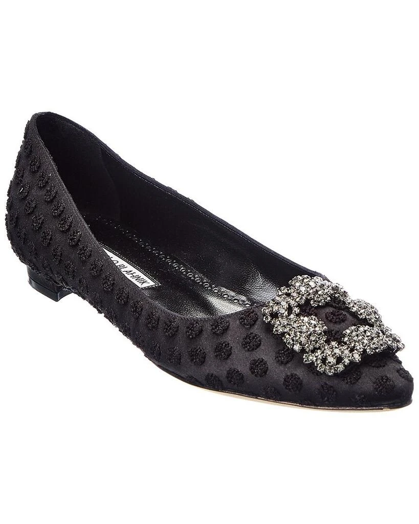 商品Manolo Blahnik|Manolo Blahnik Hangisi Satin Flat,价格¥6417,第1张图片