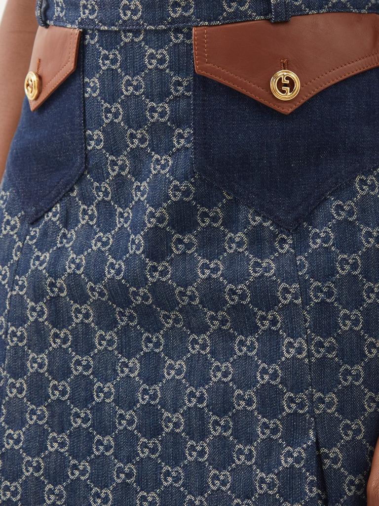 商品Gucci|GG-jacquard denim midi skirt,价格¥6852,第5张图片详细描述