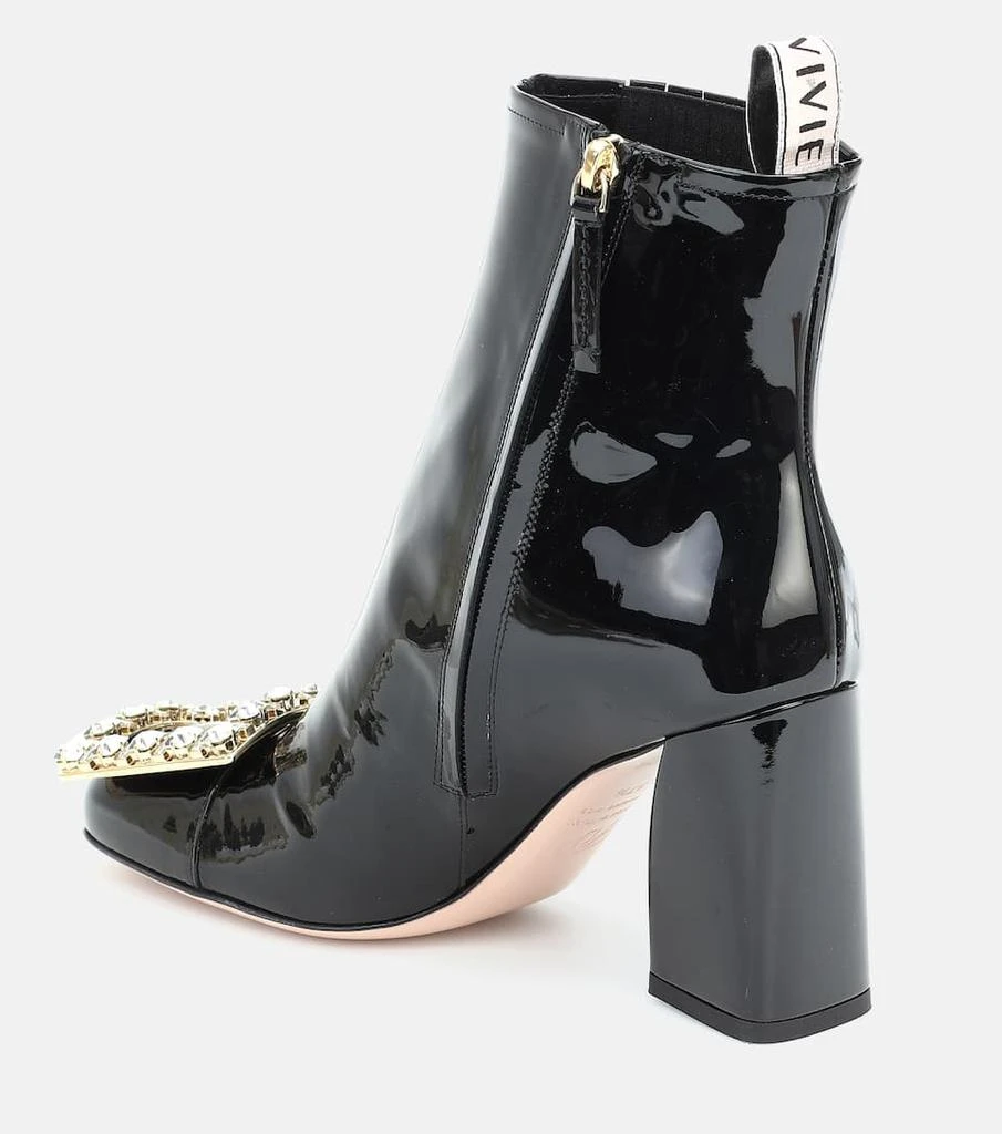 商品Roger Vivier|Très Vivier Strass patent leather ankle boots,价格¥13632,第3张图片详细描述