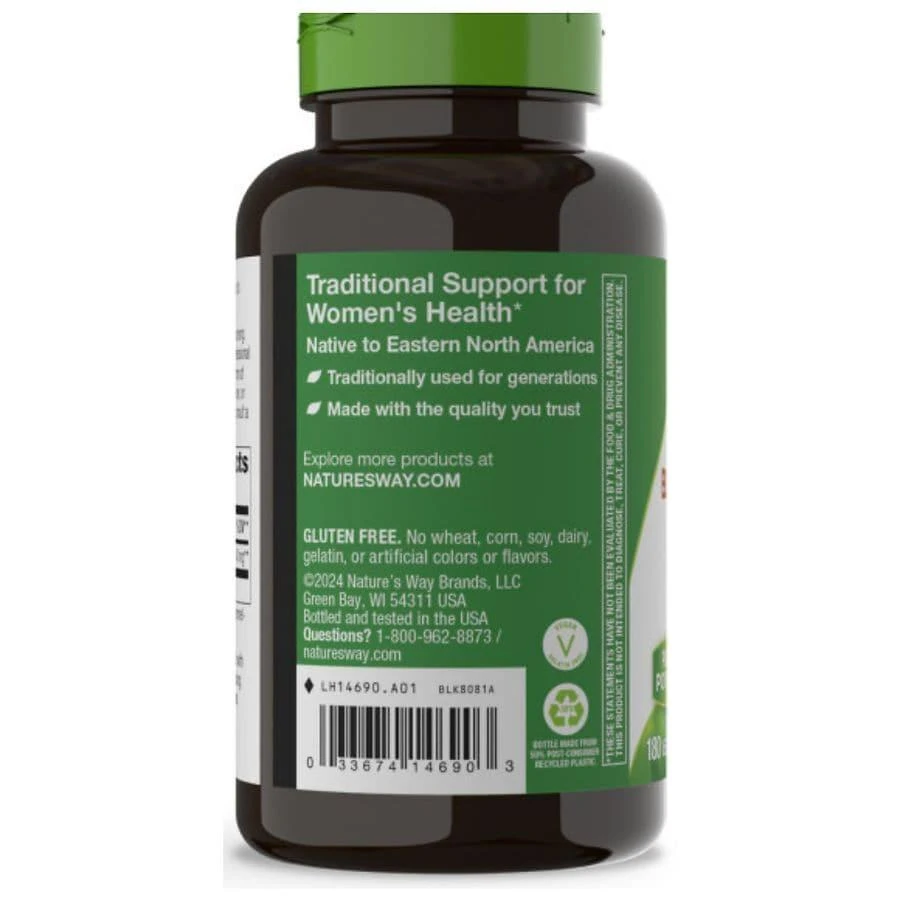 商品Nature's Way|Black Cohosh Root Capsules,价格¥116,第2张图片详细描述
