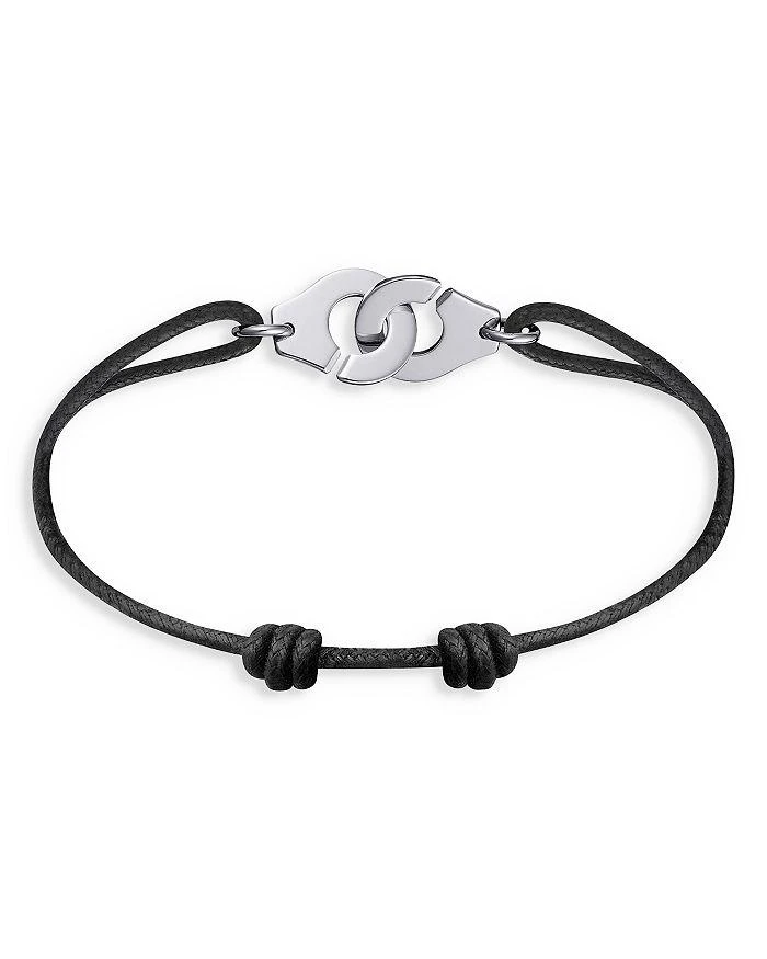 商品Dinh Van|18K White Gold Menottes R12 Intertwined Handcuff Charm Adjustable Cord Bracelet,价格¥12093,第1张图片