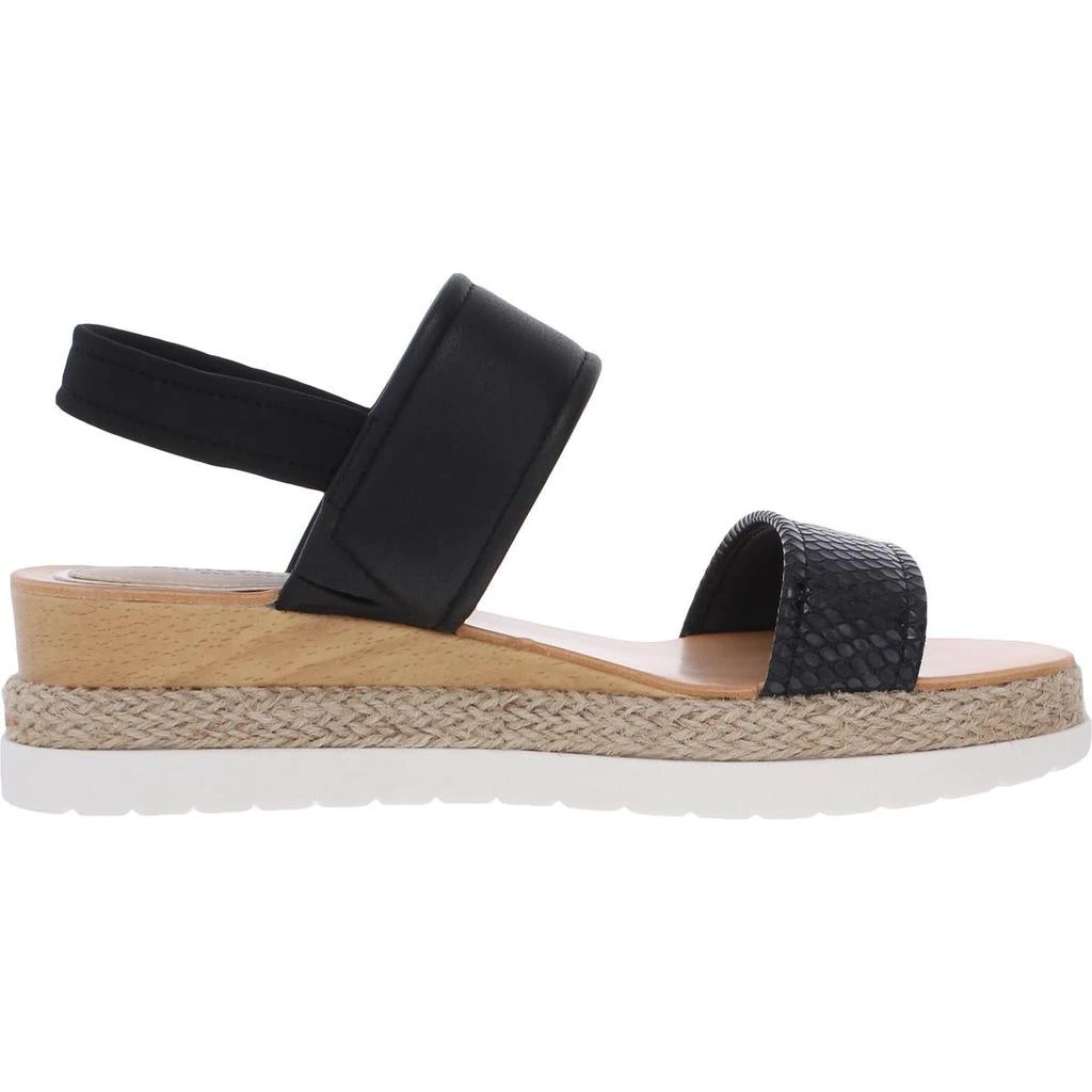 商品Kenneth Cole|Kenneth Cole New York Womens Jules Simple Leather Slingback Wedge Sandals,价格¥160,第3张图片详细描述