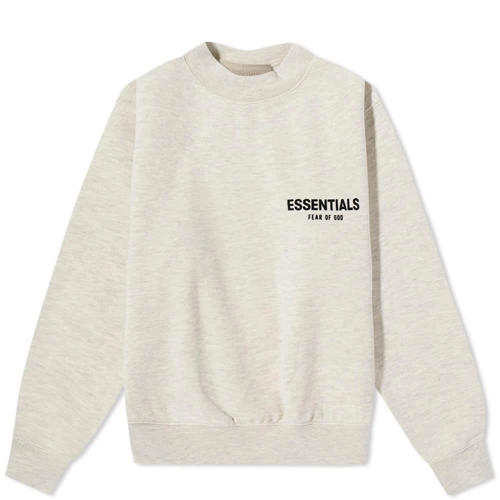 商品Essentials|FEAR OF GOD ESSENTIALS Kids ESS Crew Neck Sweat - Light Oatmeal,价格¥328,第1张图片