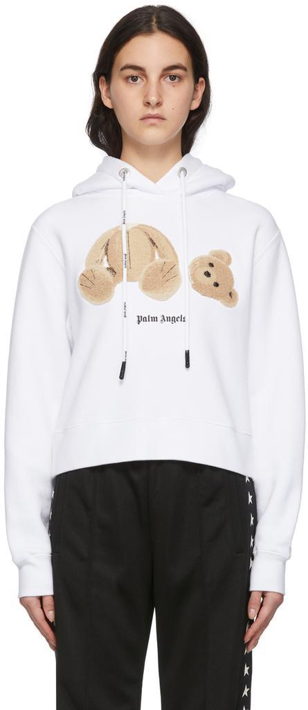 商品Palm Angels|White PA Bear Hoodie,价格¥5755,第1张图片