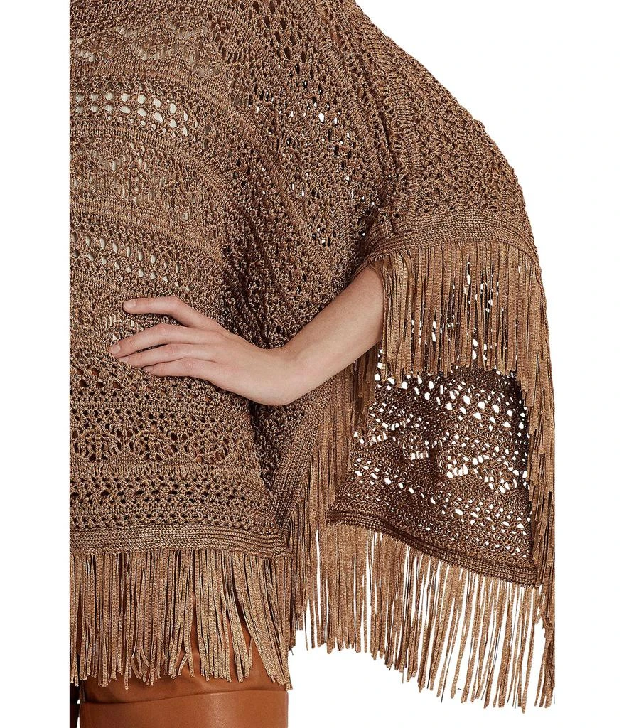 商品Ralph Lauren|Fringe-Trim Pointelle-Knit Poncho,价格¥1833,第3张图片详细描述