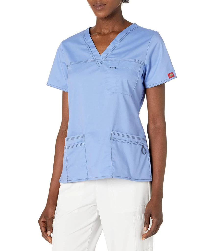 商品DICKIES|Women's GenFlex Junior-fit V-Neck Scrub Shirt,价格¥217,第1张图片