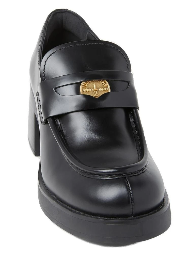 商品Miu Miu|Miu Miu Logo Plaque Penny Loafers,价格¥6665,第5张图片详细描述