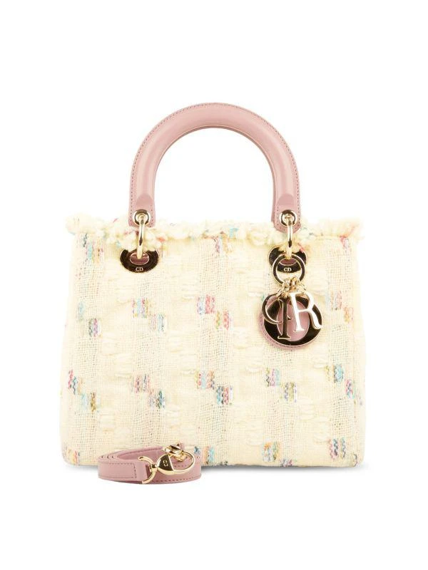 商品[二手商品] Dior|Medium Lady Dior Tweed GHW Cannage Top Handle Bag,价格¥29993,第1张图片