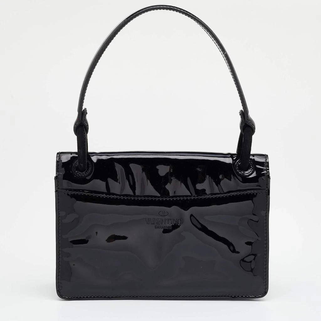 商品[二手商品] Valentino|Valentino Black Patent Leather Butterfly Embellished Shoulder Bag,价格¥2483,第4张图片详细描述