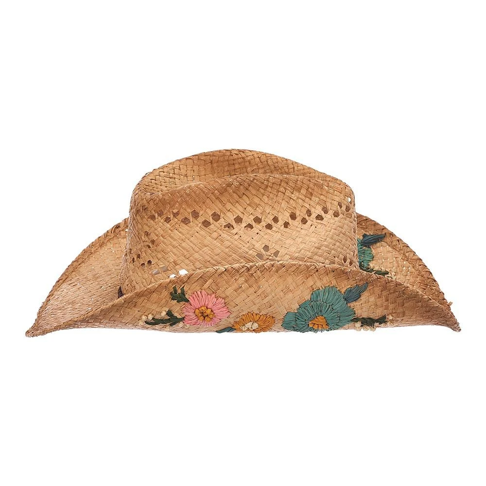 商品SCALA|Women's Woven Floral Raffia Outback Cowgirl Hat,价格¥838,第4张图片详细描述
