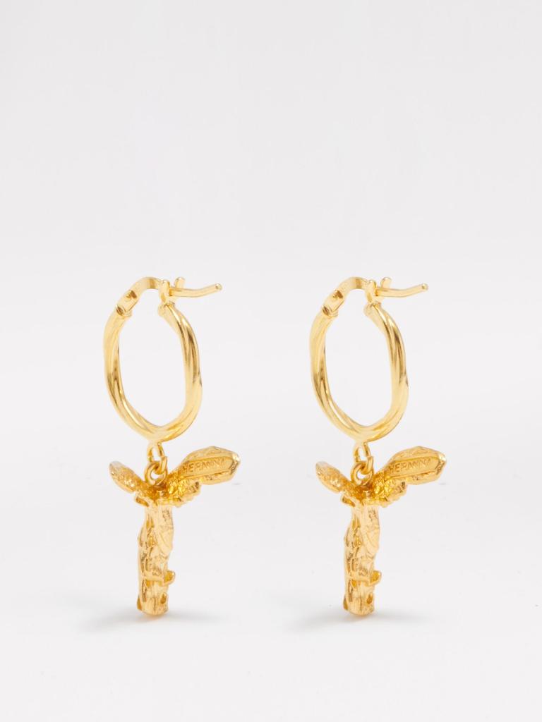 Niki gold-plated hoop earrings商品第3张图片规格展示
