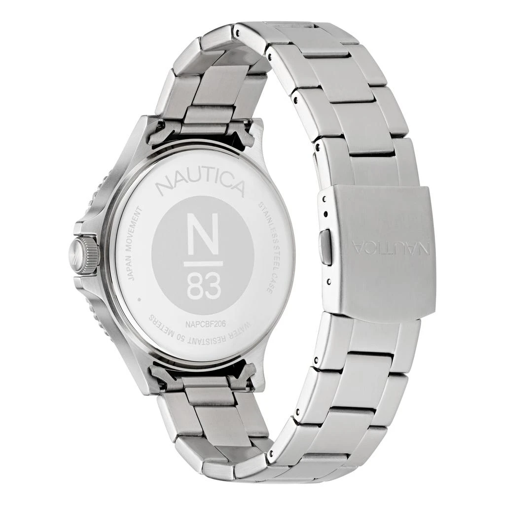 商品Nautica|Nautica Mens Cocoa Beach Solar-Powered Stainless Steel 3-Hand Watch,价格¥1192,第3张图片详细描述