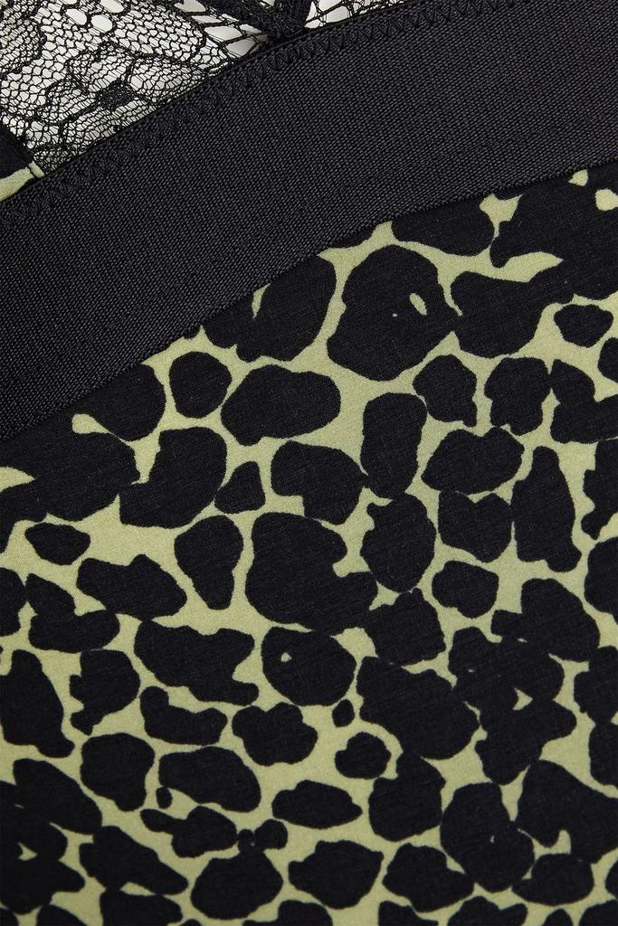 商品LOVE STORIES|Doris lace-trimmed leopard-print stretch-jersey bodysuit,价格¥164,第2张图片详细描述