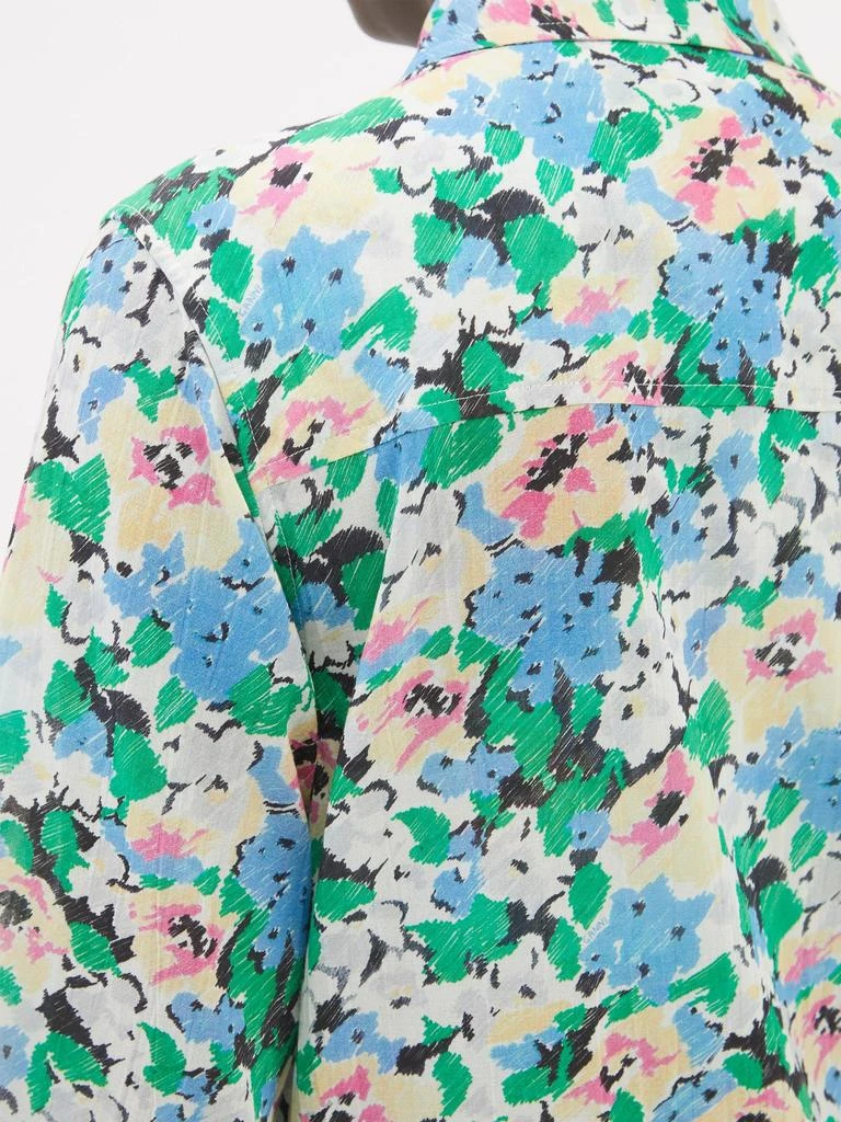 商品Ganni|Floral-print organic cotton-poplin shirt,价格¥414,第3张图片详细描述