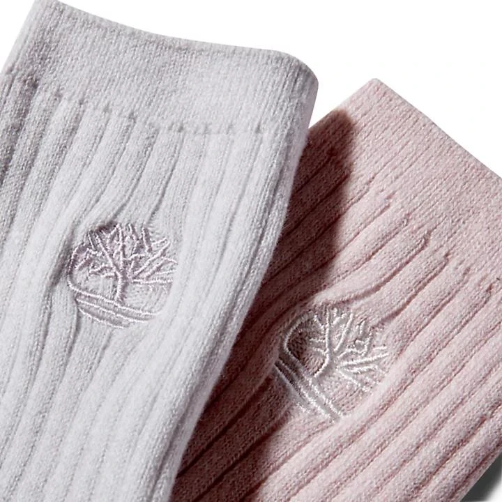 商品Timberland|Women's 2-Pack Ribbed Boot Socks in Pink,价格¥171,第2张图片详细描述