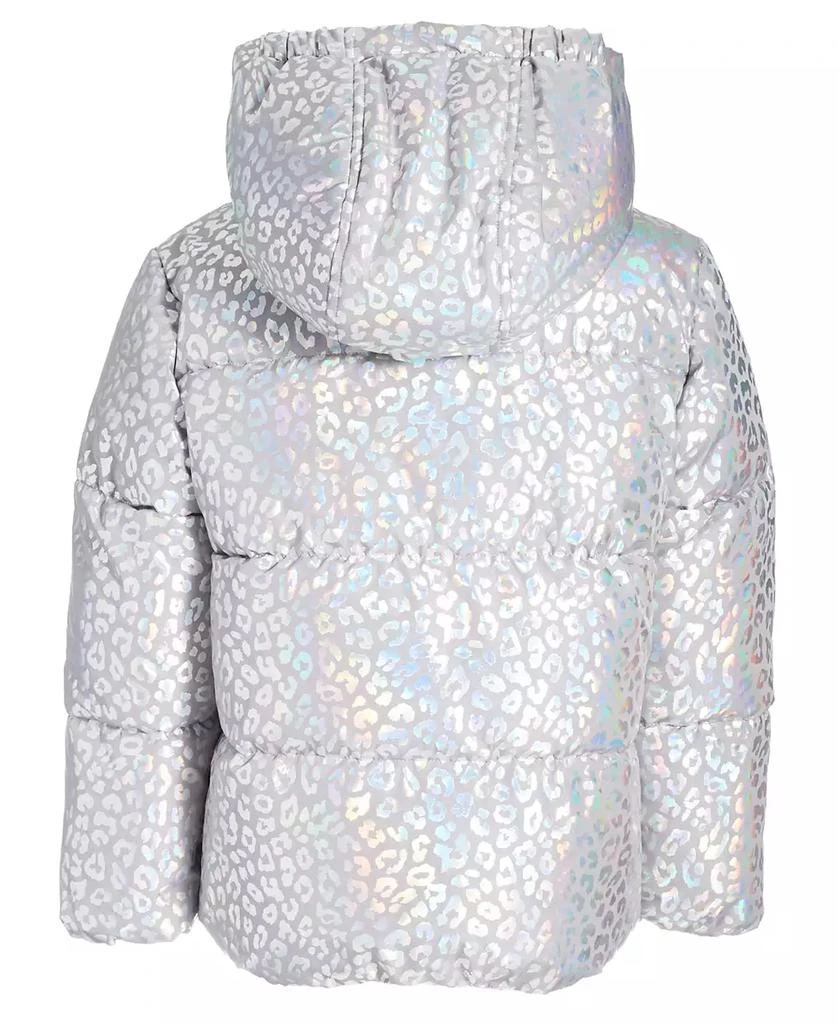 商品S Rothschild & CO|Toddler & Little Girls Quilted Metallic Heart-Print Full-Zip Hooded Puffer Jacket,价格¥238,第4张图片详细描述