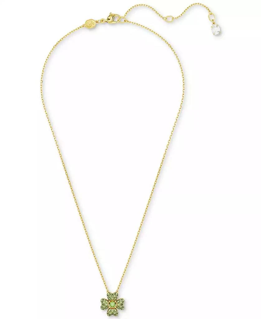 商品Swarovski|Gold-Tone Color Crystal Clover Pendant Necklace, 15" + 2-3/4" extender,价格¥886,第2张图片详细描述