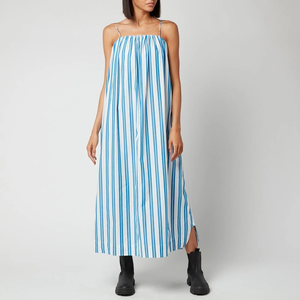 商品Ganni|Ganni Women's Stripe Cotton Dress - Daphne,价格¥417,第1张图片