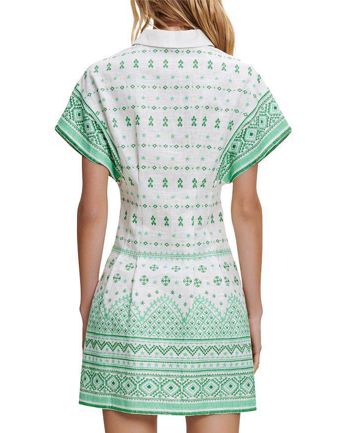 商品Maje|Ripana Border Print Mini Dress,价格¥1735,第4张图片详细描述