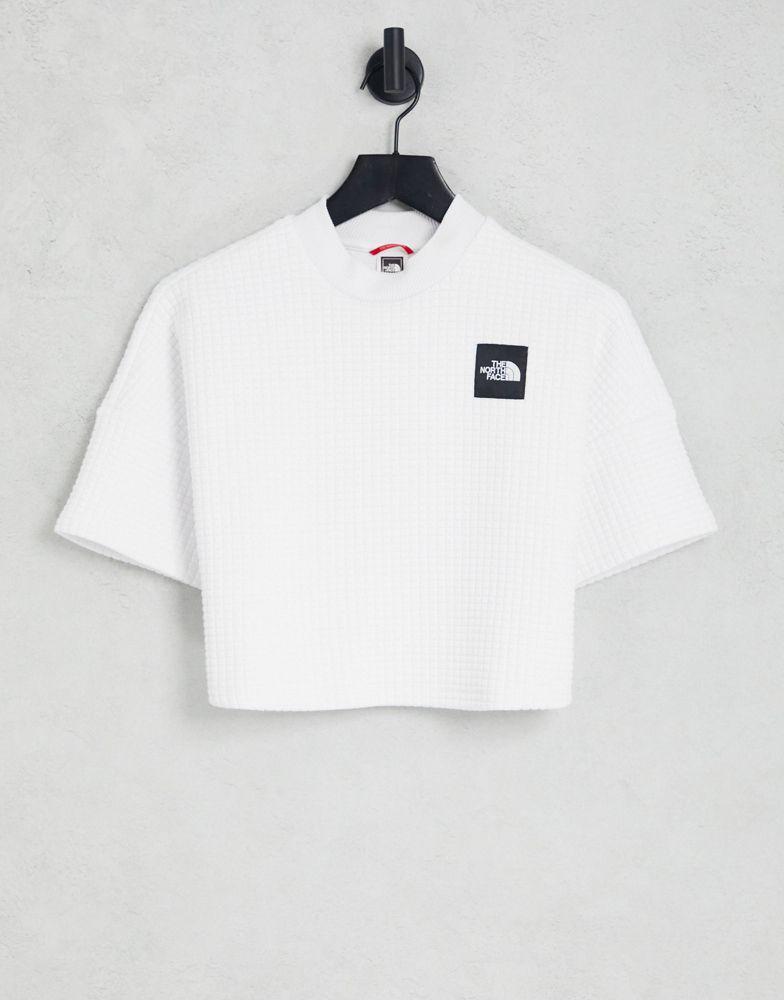 商品The North Face|The North Face Mhysa Quilted t-shirt in white,价格¥223,第1张图片